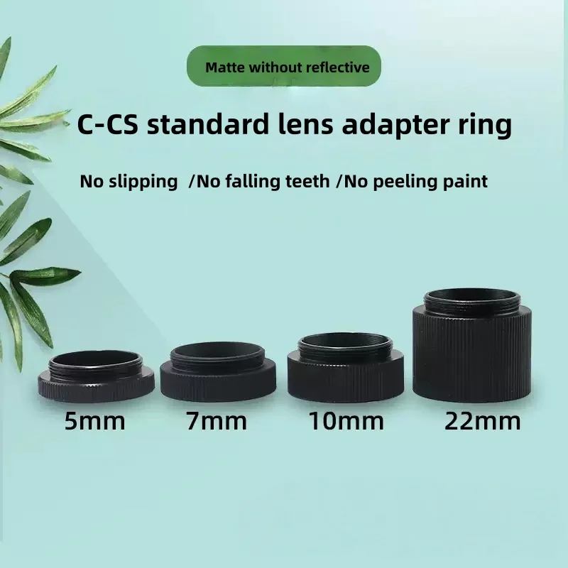 25mm C to CS Mount Extension Adapter Ring C-CS Adapter for Microscope CCTV Lens, Industrial Surveillance Camera Machine Vision