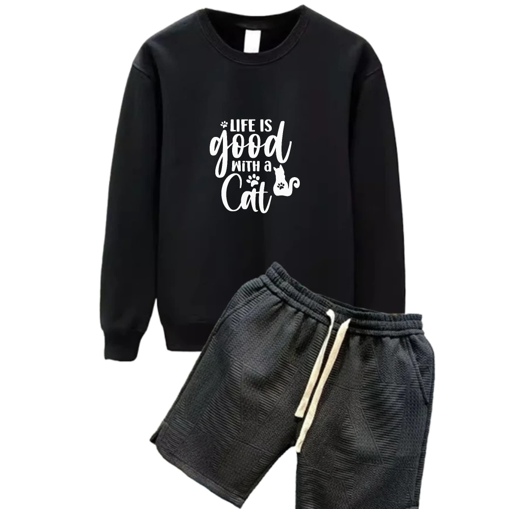 

2025 The print of straw suits Spring And Autumn Men's Tracksuit Set Casual Daily Wear Stylish Comfortable Outfit two-piece sets