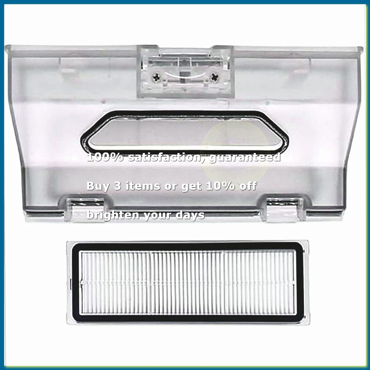 Replacement Parts for Bot W10 / W10 Pro Robot Vacuum Cleaner Dust Box Trash Bin with Filter