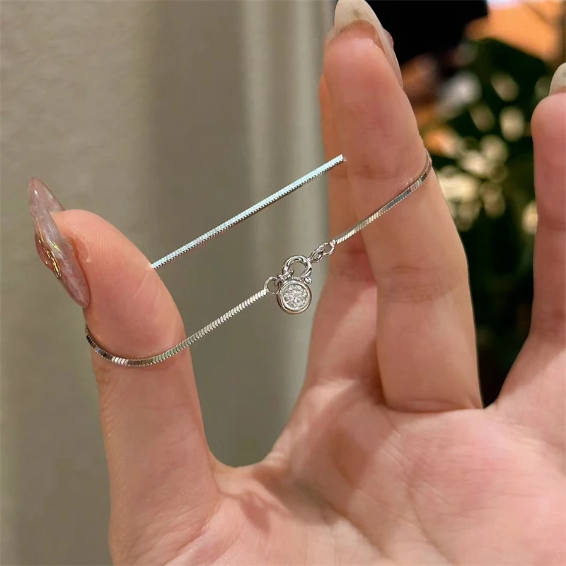 الفاخرة الفولاذ المقاوم للصدأ سوار جديد الراقية الحد الأدنى الزركون سحر شفرة سلسلة المرأة سوار مجوهرات الحفلات هدية #2