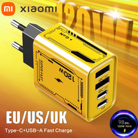 Xiaomi 120W Charger Ultra Fast Charging Type-C GaN Phone Charger USB-C QC 3.0 Fast Charger Adapter For Xiaomi iPhone Samsung