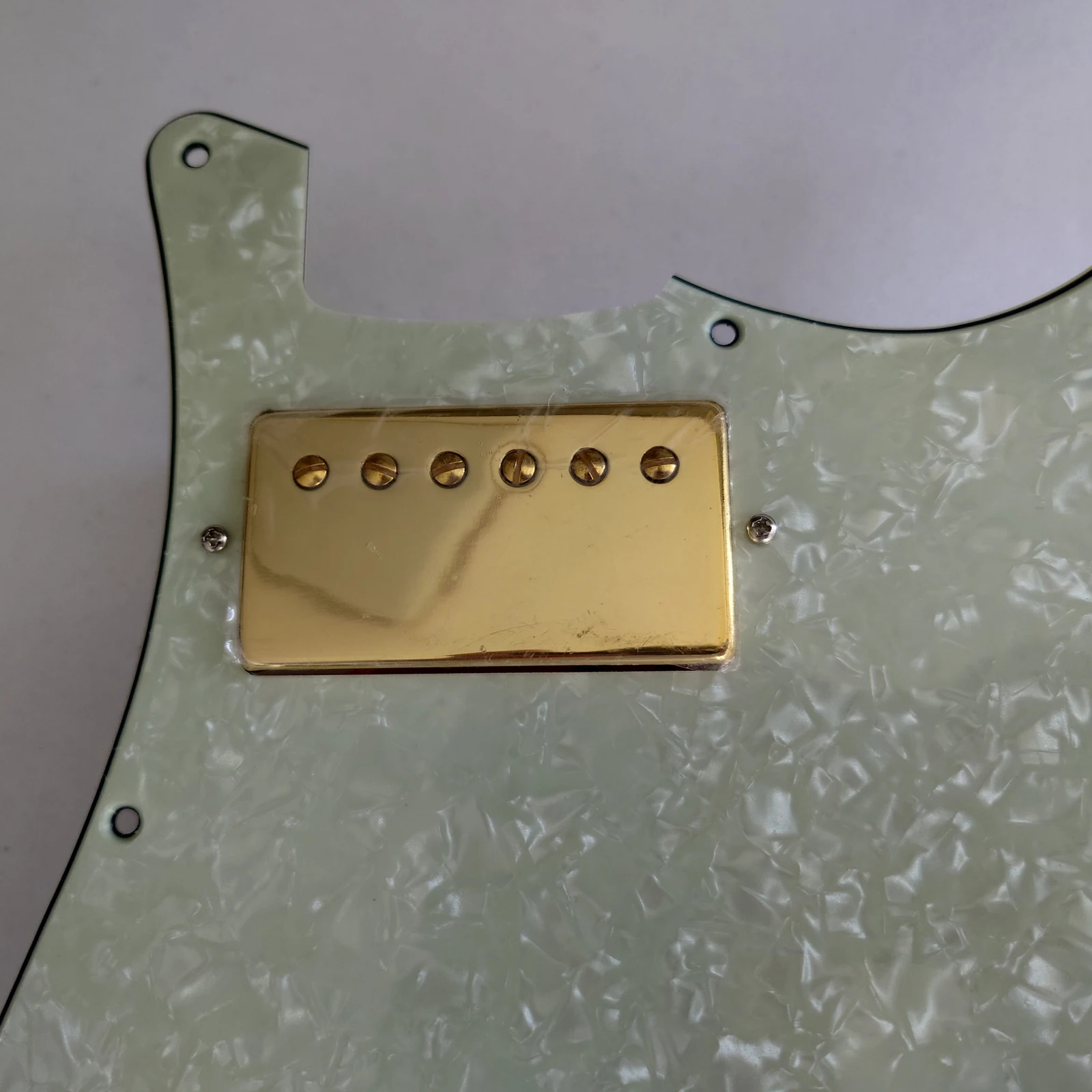 Upgrade Prewired HH Pickguard 2 Alnico V Gold Humbucker Coil Split 5 Way Blade for ST Professional Guitar Parts