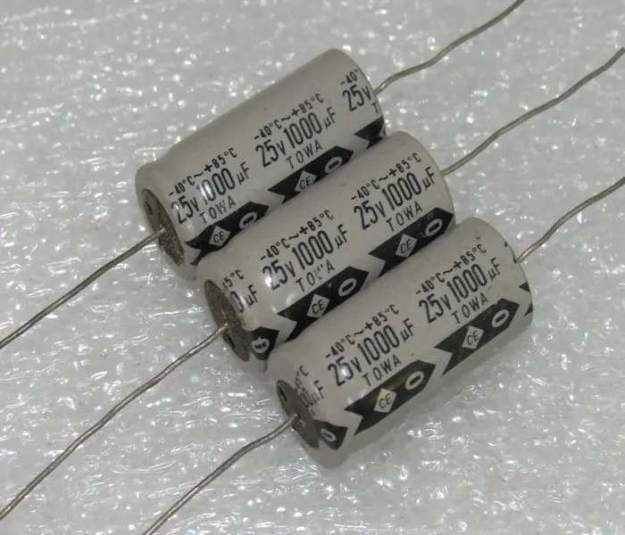 

20 шт./япон 25V1000UF осевой фильтр лихорадки электролитический конденсатор