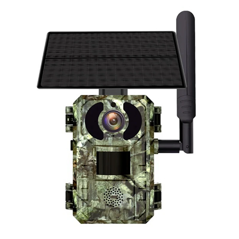 4G Sim Card LTE Cellular 4W Solar 7800MAh Battery Hunting Trail Motion Activated Night Vision 4MP IP66 Camera(EU)-ABVK