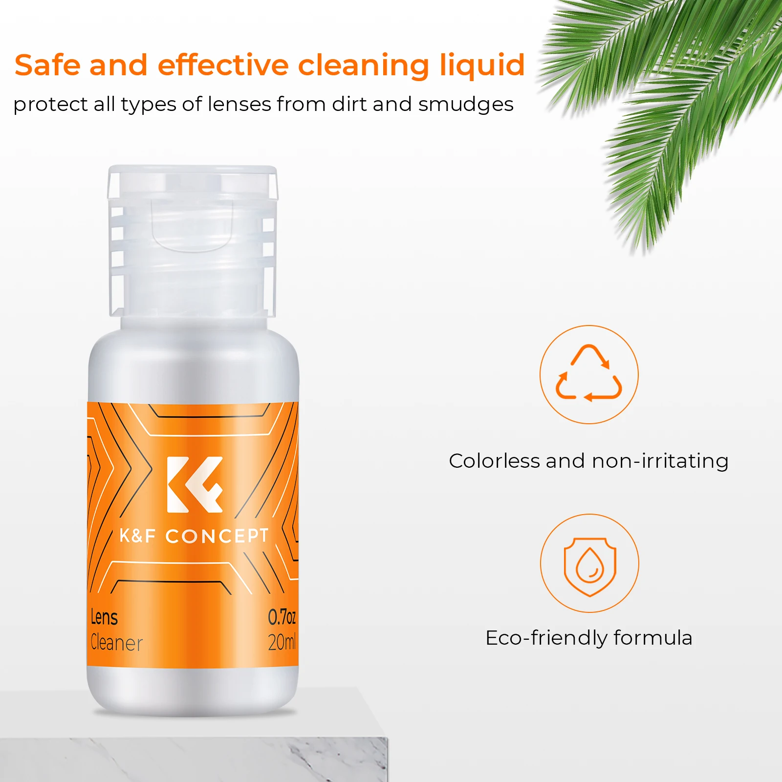 K&F Concept 20ml Camera Lens Cleaning Liquid for DSLR Camera Mobile Phone Screen Laptop Screen Glasses Camera Lens Cleaning Kit