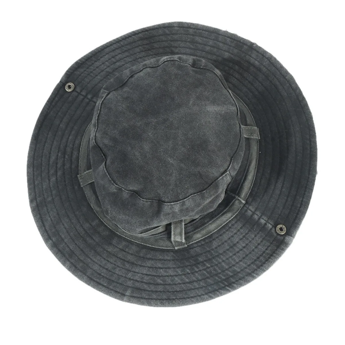 قبعة دلو برباط من رعاة البقر الغربي للحماية من أشعة الشمس الصيفية العتيقة، قبعة سفر متعددة الاستخدامات للمشي لمسافات طويلة والتخييم #5