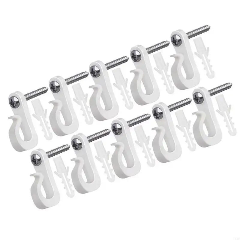 581E Sturdy Plastic Materials White S Hook Portable Accessory for Organizing Christmas Light and Parties Decorations