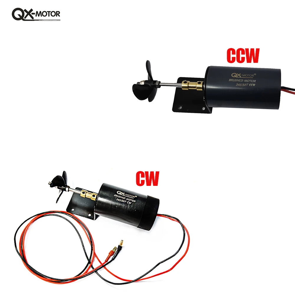 QX-MOTOR 545-50T Underwater Thruster 12V-16V Brush Motor for Unmanned Boat Remote Control Boat Model