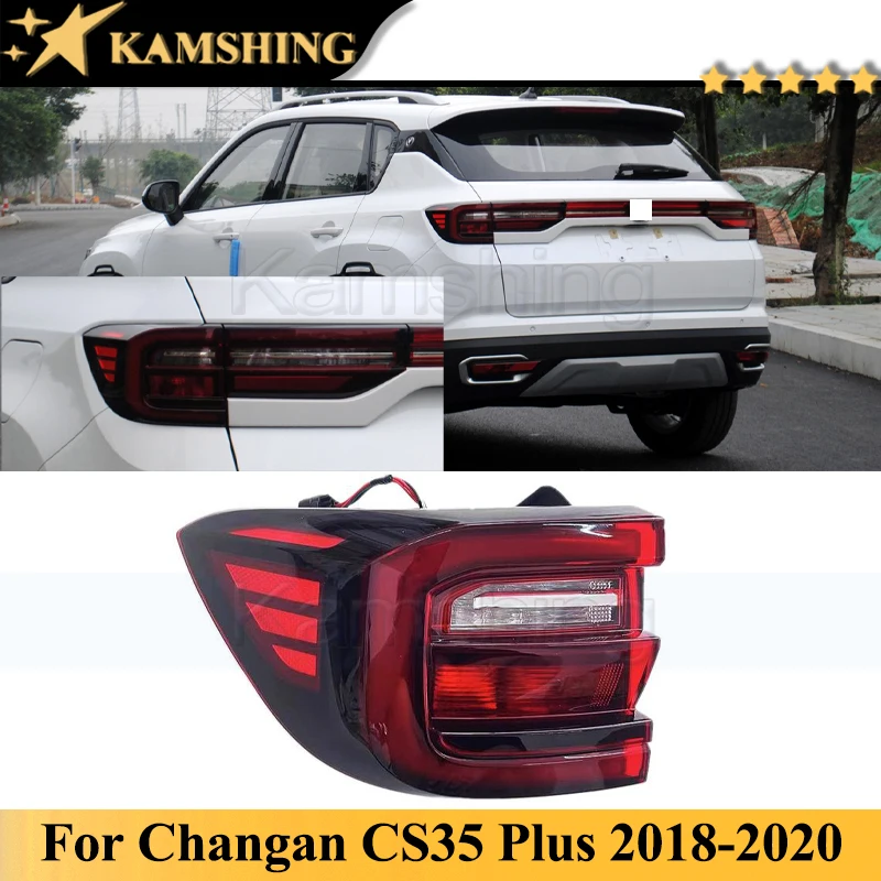 

Kamshing Outer For Changan CS35 Plus 2018-2020 Rear Bumper Tail Light Lamp Taillights Taillamps Brake Light Car Light