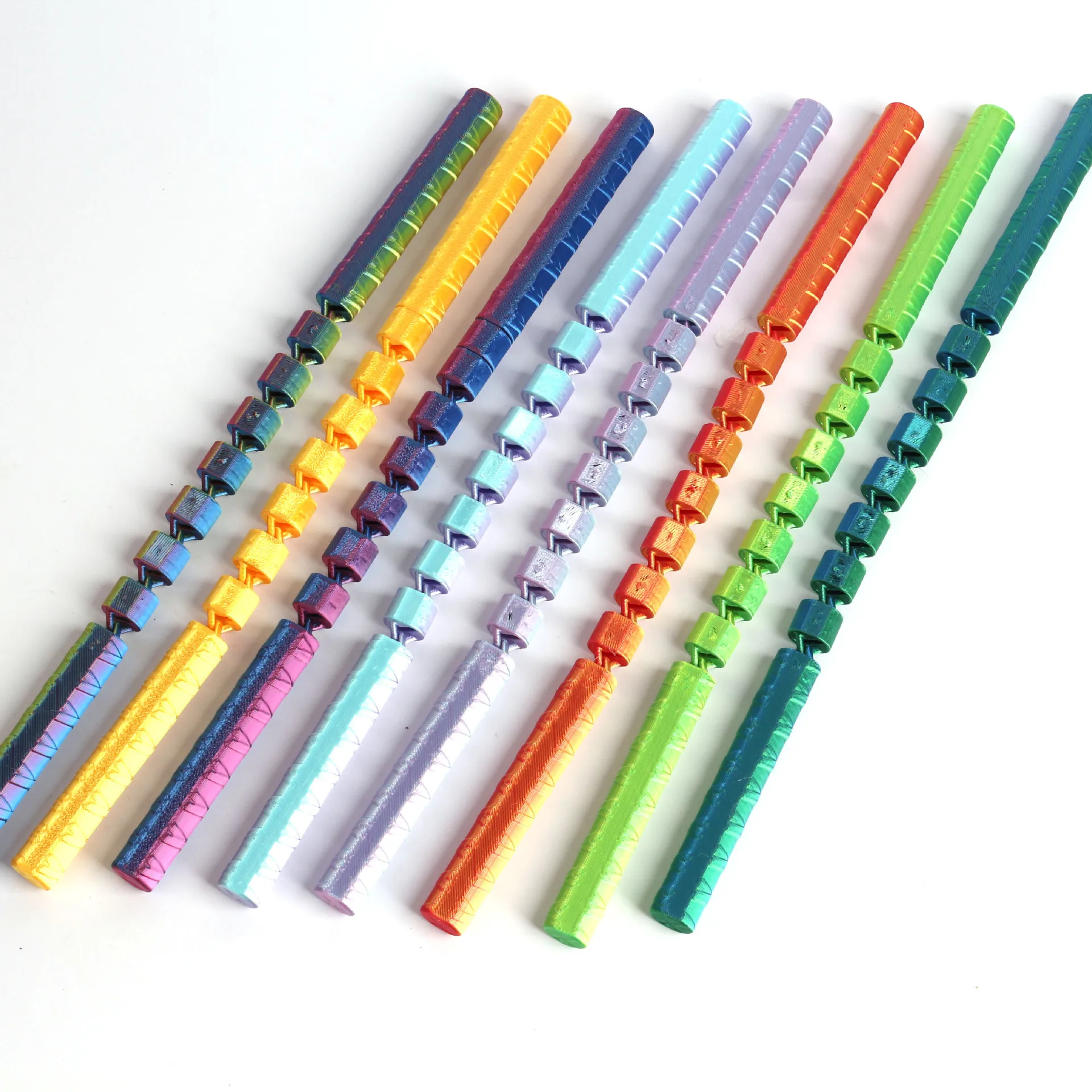 28 سنتيمتر ثلاثية الأبعاد الطباعة Nunchucks اللعب الإبداعية قابل للسحب ألعاب ترفيهية للأطفال الإجهاد الإغاثة تشوه تمتد قفل Nunchucks