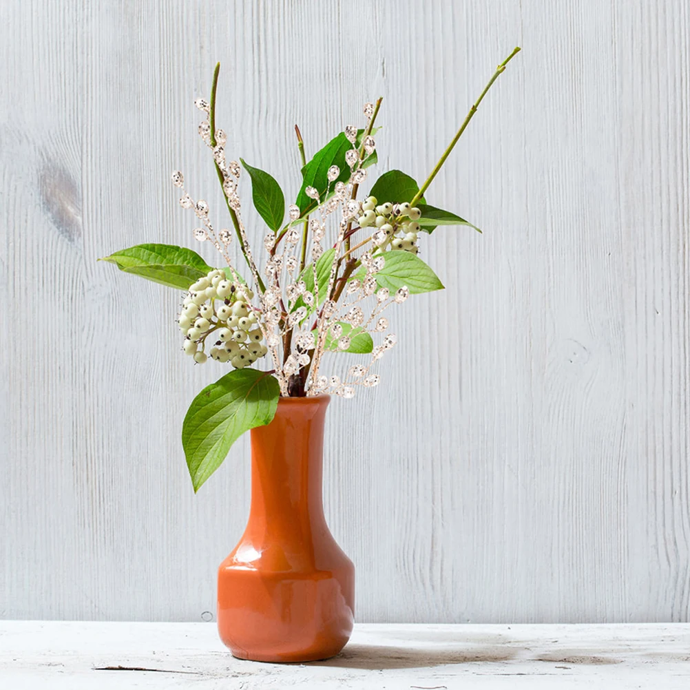 

Christmas Artificial Berry Stem Wreath Decorations Decorative Beaded Sticks Glitter Twigs Xmas Tree Vase Floral Party Decor