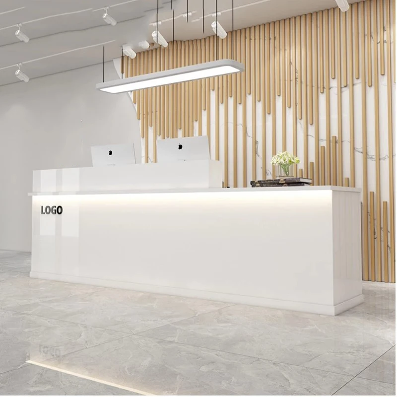 

Salon Beauty Reception Desks Modern Welcome Shelves Restaurant Company Reception Desks Minimalist Escritorio Lounge Furniture