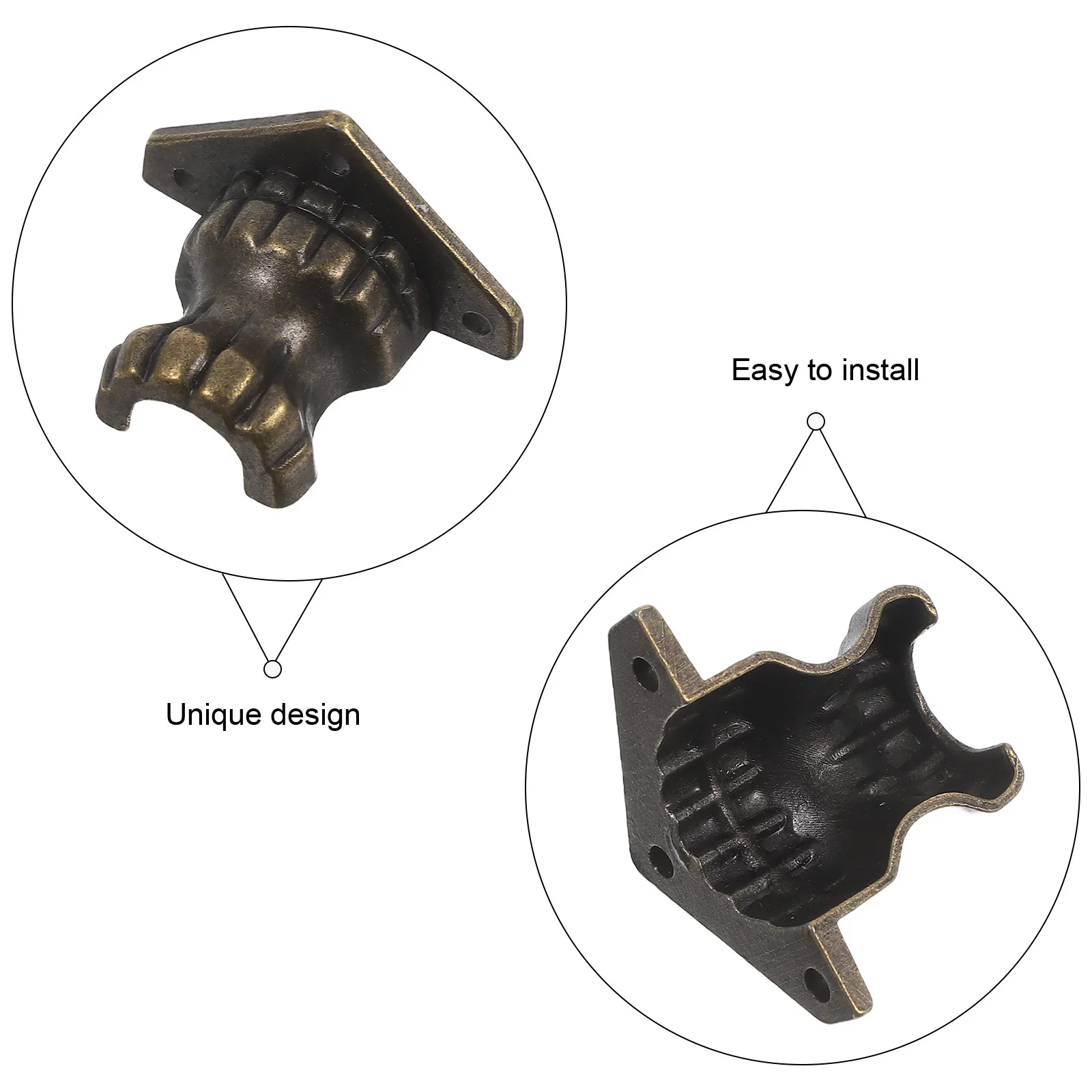4-delige meubelpoten metalen voeten decoratieve doosvoeten voor sieradenkast kast olijfgroen hoekbeschermer vervanging