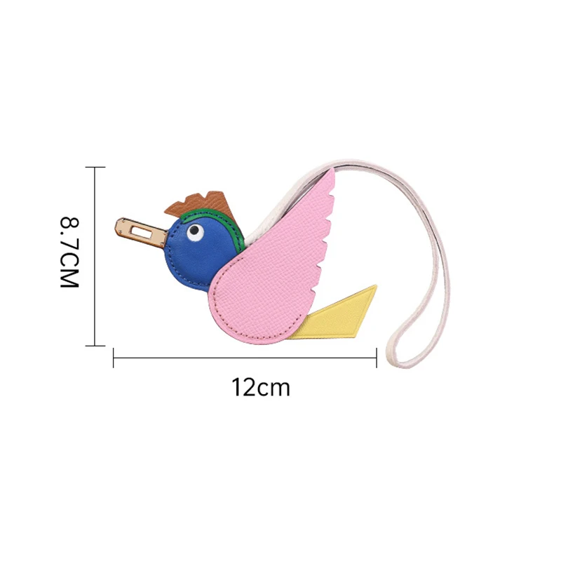 Flying Bird Key Bag Pendant Handmade Schoolbag Bagpack Crocodile Ornament Vintage Handcraft Car Keychain Hanging Accessories