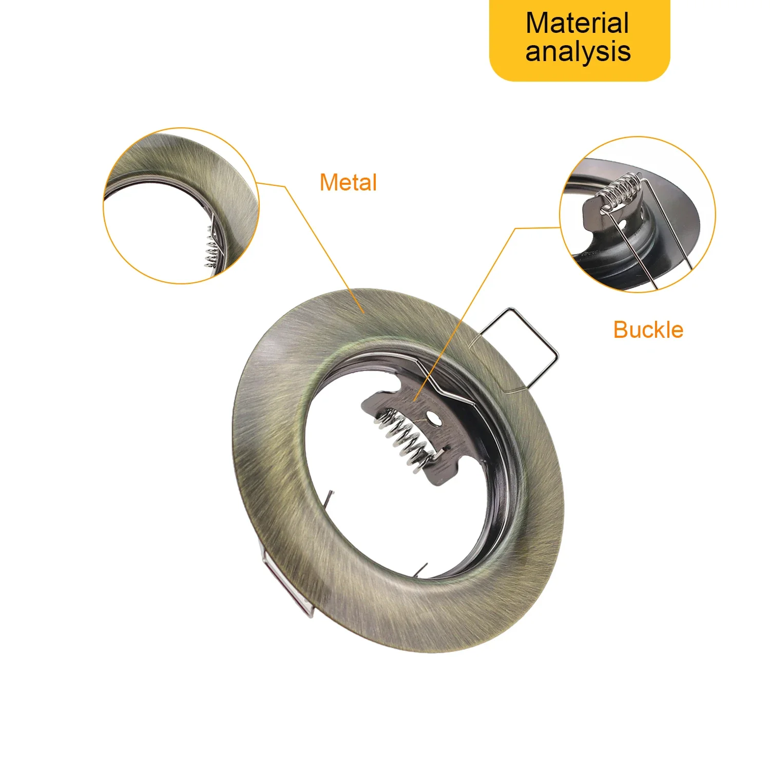 New Design Round Recessed LED Ceiling Downlight Fitting Fixture MR16 GU10 Metal Holder Frame Led Lamp Fixture for Led Spot Light