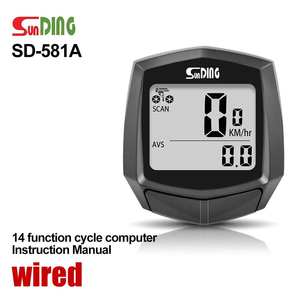 Sunding Wired Bike Computer Multifunction Computer Cycling Speedometer Odometer Waterproof Bicycle Speed Cadence Sensor Hot sale