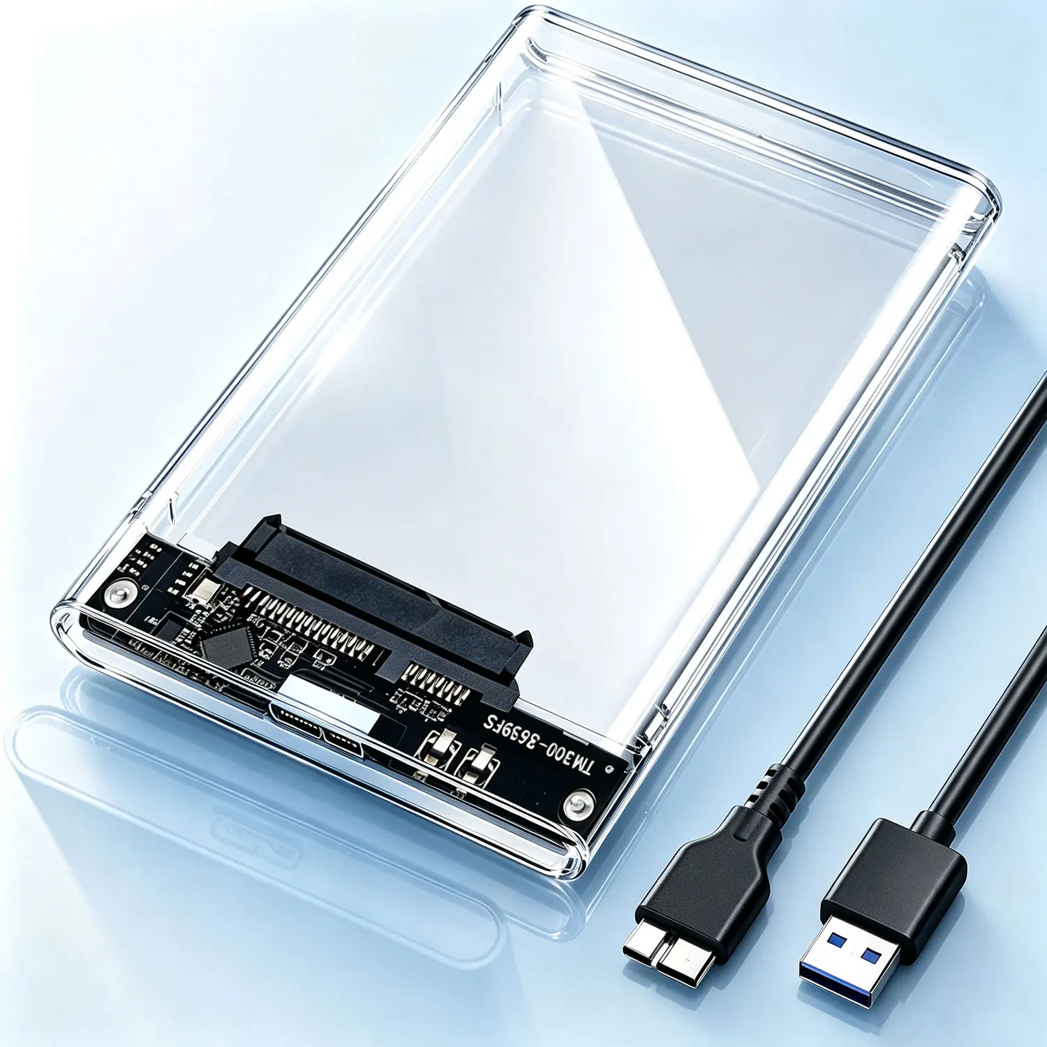 USB 3.0 HDD Enclosure 2.5 Inch SATA SSD Hard Drive Case with 5Gbps Transfer Speed Mobile External Housing Harddisk Boxs Cable