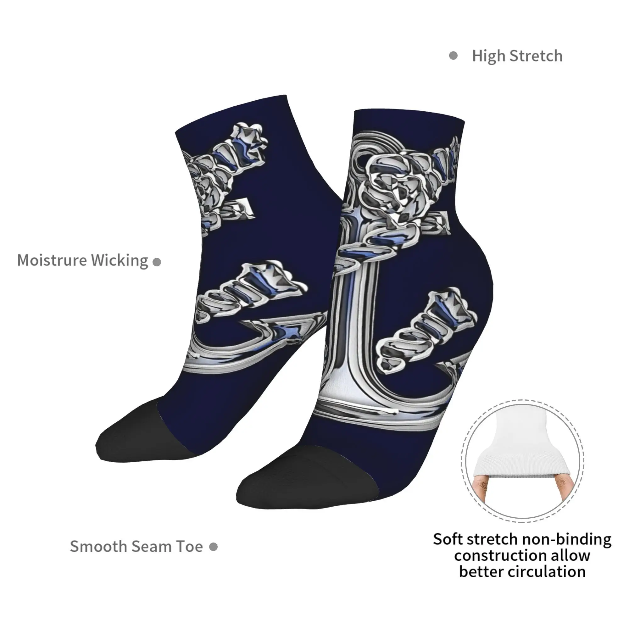 جميع المواسم الكروم نمط بحري حبل مرساة زين الجوارب Harajuku طاقم الجوارب جوارب الموضة للرجال النساء هدايا عيد الميلاد