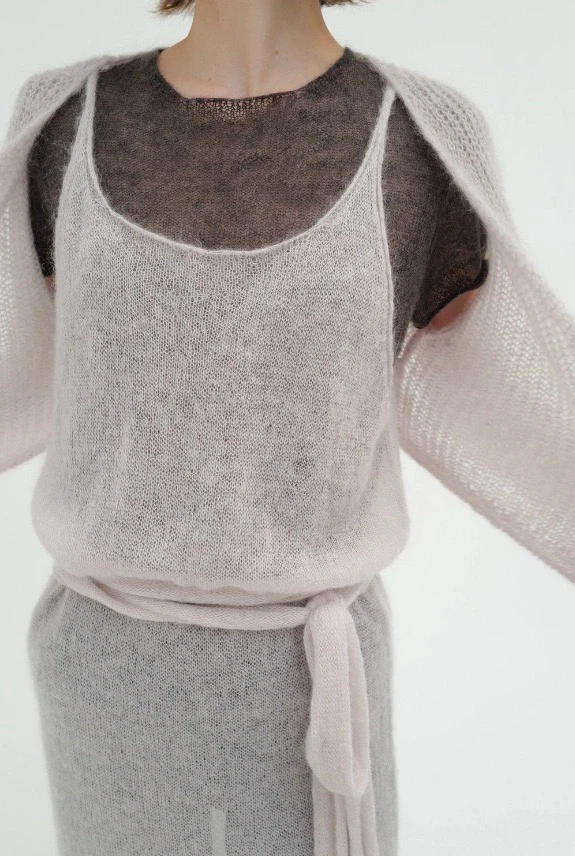 سترة دكتور محبوكة ناعمة، تصميم ربط لطيف، طويل Sve، نيلين مستدير، طول منتظم، قماش صوفي دكتور #2