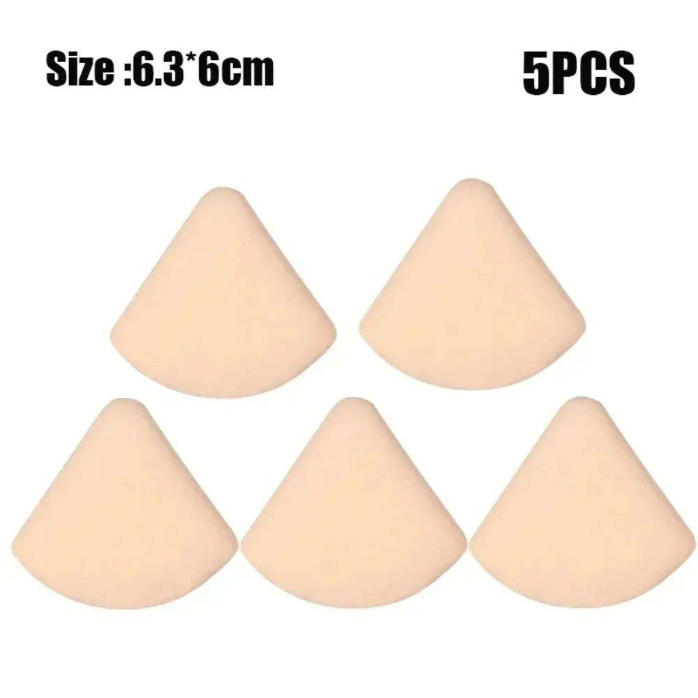 2026 5pcs Round Square Triangle Shape Makeup Sponge Puff Dry Wet Dual-use Soft Cotton Candy Air Cushion Foundation Powder Puff