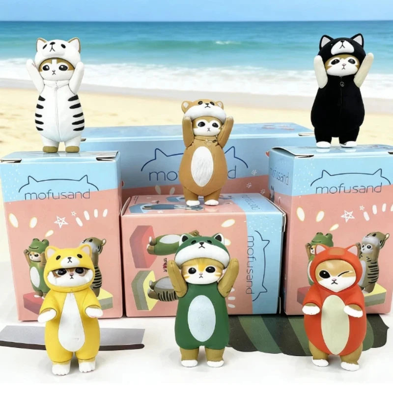 

Mofusand Cute Great White Shark Cat Series Blind Box Handmade Orca Cross Dressing Cat Action Figure Desktop Decor Birthday Gift