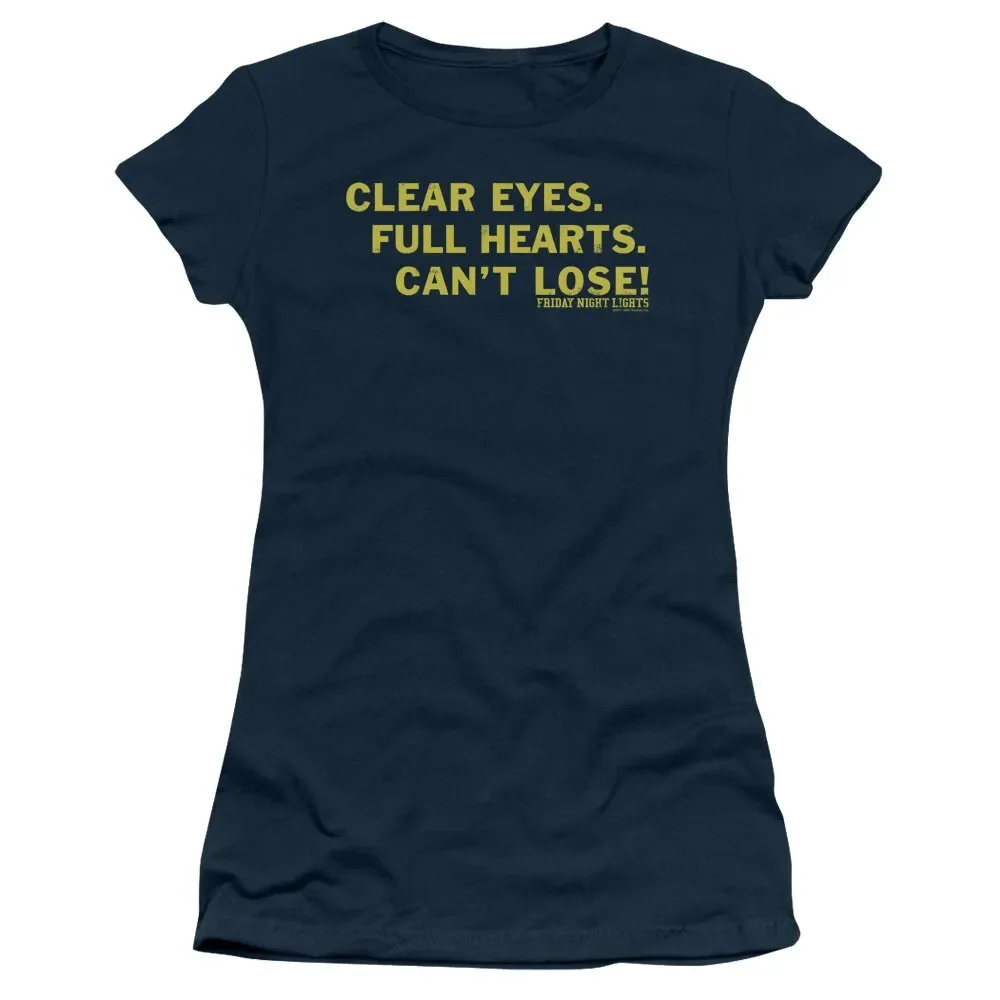 Friday Night Lights Clear Eyes Full Hearts Can t Lose Woman s and Juniors Navy Blue Shirt