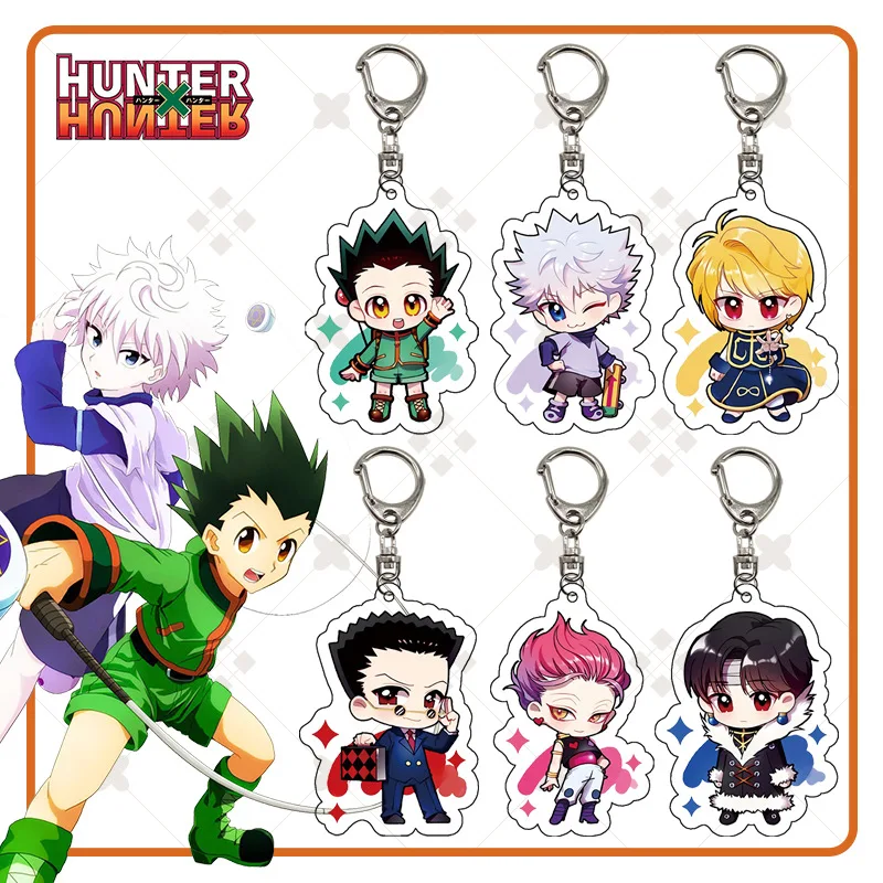 Jay Freedle Killua Zaoldyck Kurapika Leorio Hisoka Popular Anime 2D Peripheral Acrylic Keychain Backpack Pendant Student Gifts