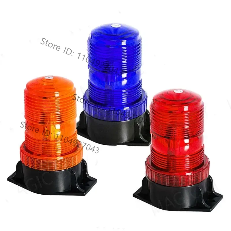 12-24V 48V 60V 80V 30 LED High Power Emergency Warning Flash Strobe Light Beacon for Forklift Truck School Bus Amber Blue Red