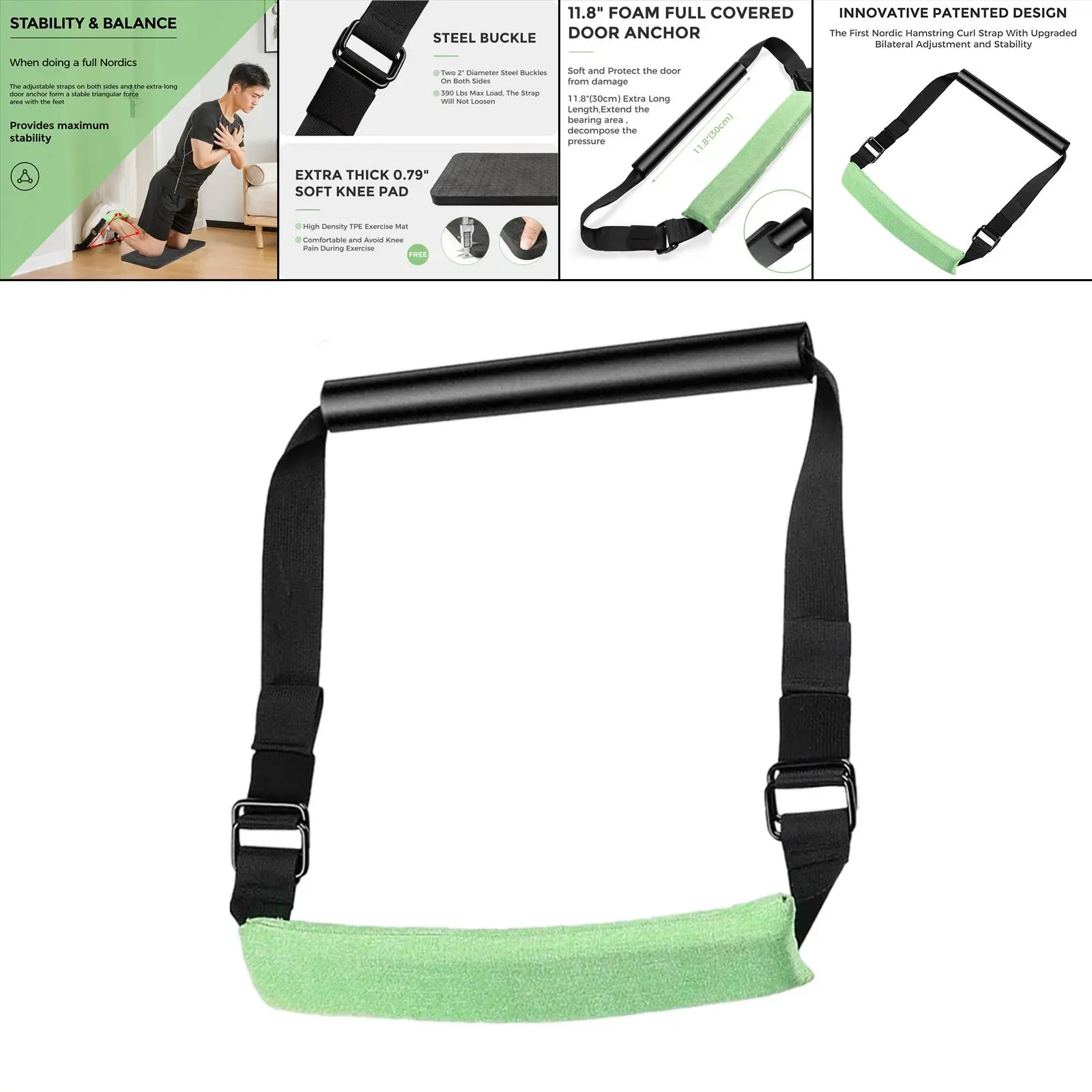 Hamstring Curl Strap Exercise Curl Ab Leg Equipment Door Anchor Abdominal Sit Up Assistant Bar for Strength Training