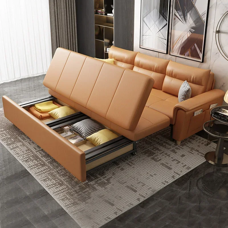 Design Orange High Back Sofas Filler Back Support Modern Luxury Double Couch Bedroom Salon Recliner Divano Soggiorno Furniture