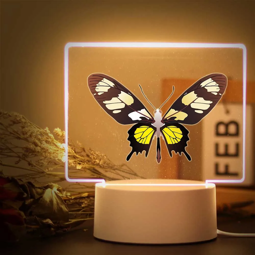 1 pc Hot butterfly Usb Atmosphere Table Lamp Birthday Christmas Gifts For Kids Toys