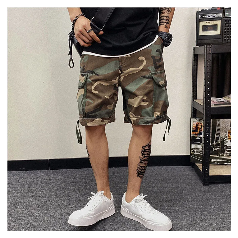 

Large Size Shorts Man Summer Washed Retro Multi Pocket Camouflage Short Knee Length Male Casual Shorts for Men Free Shipping