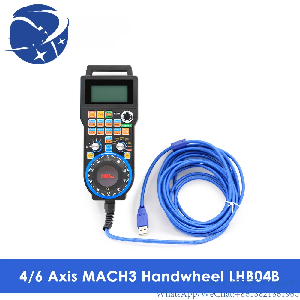 

XHC 4 Axis / 6 MACH3 USB CNC Handwheel MPG Manual wire cable 5 meters for lathe and turning center Engrave machine