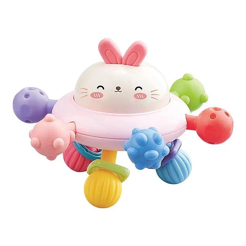 Sensory Development Ball Bunny Soft Silicone Teether Sensory Play Teether Stimulating & Soft Soothing Toy Developmental Soft