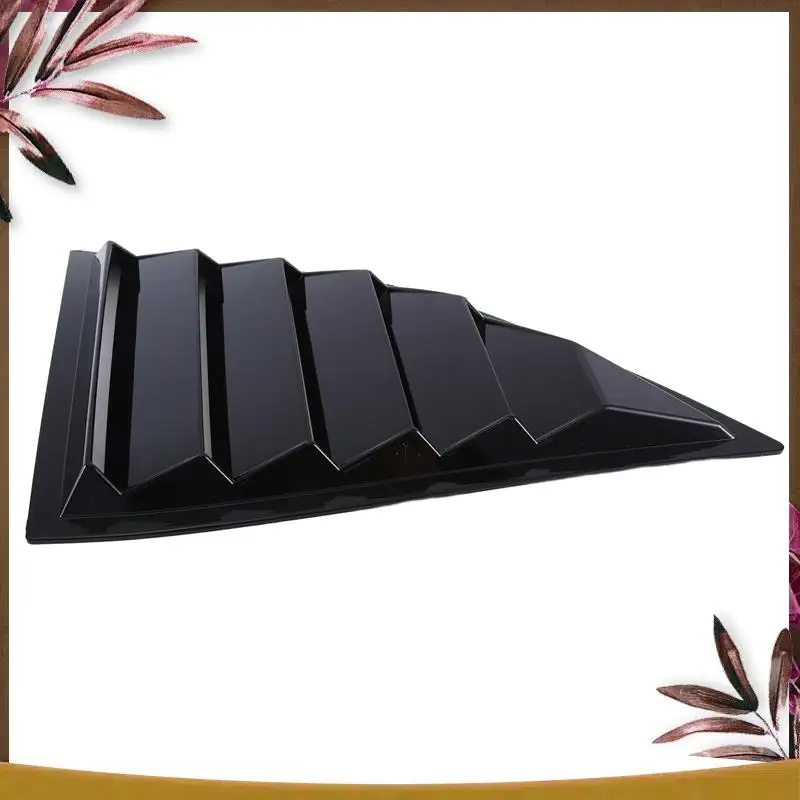 

AB59-1Pair Car Rear Window Louver Shutter Trim Cover Car Accessories Bright Black For Dodge Challenger 2015-2022