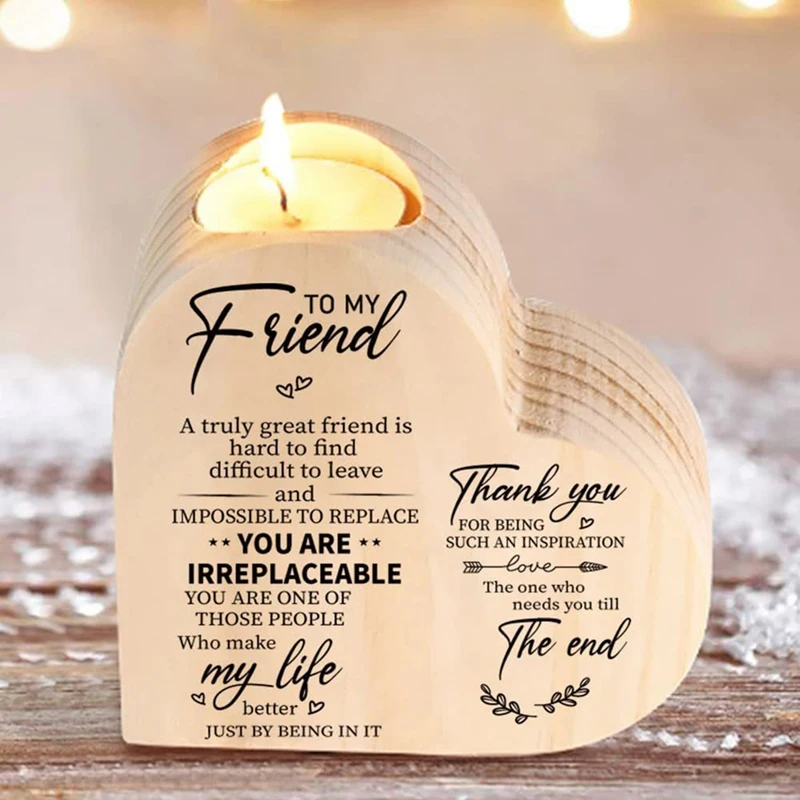 Gifts For Girlfriend, Candle Holder With Saying, Birthday, Wedding Anniversary, Birthday For Bestfriend, Friendship