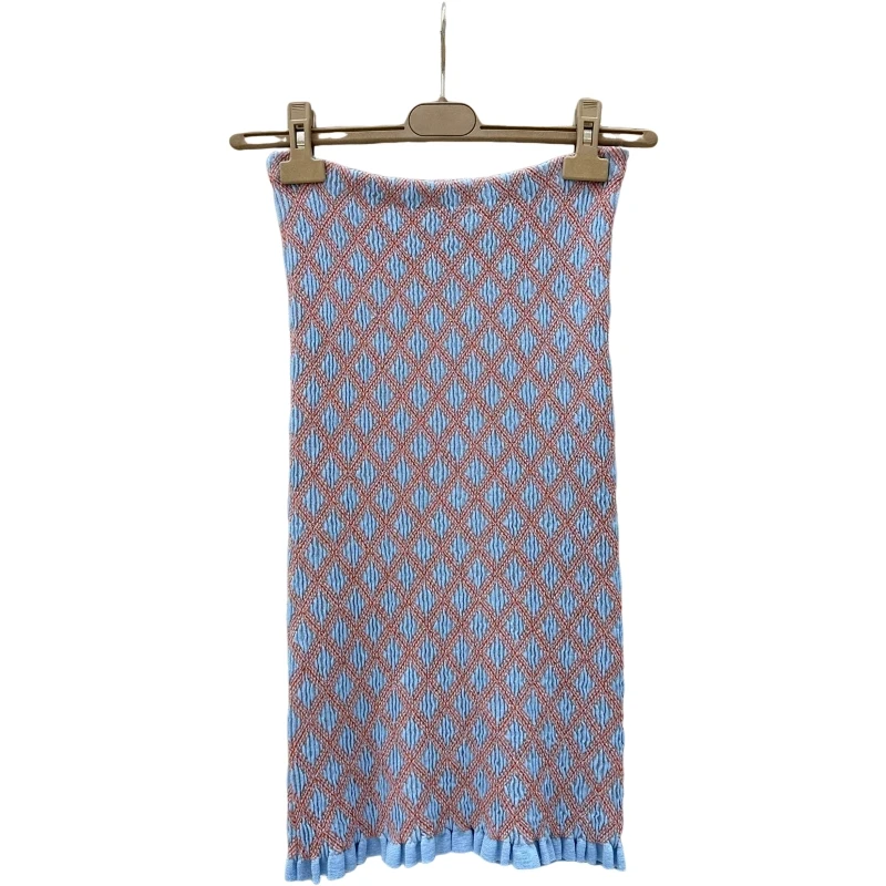 Falda Simple Textura Avanzada Moda Retro Lujoso Vestido de Cachemira - Diseño de Alta Gama Ropa Casual 100% Suéter de CachemiraA25365