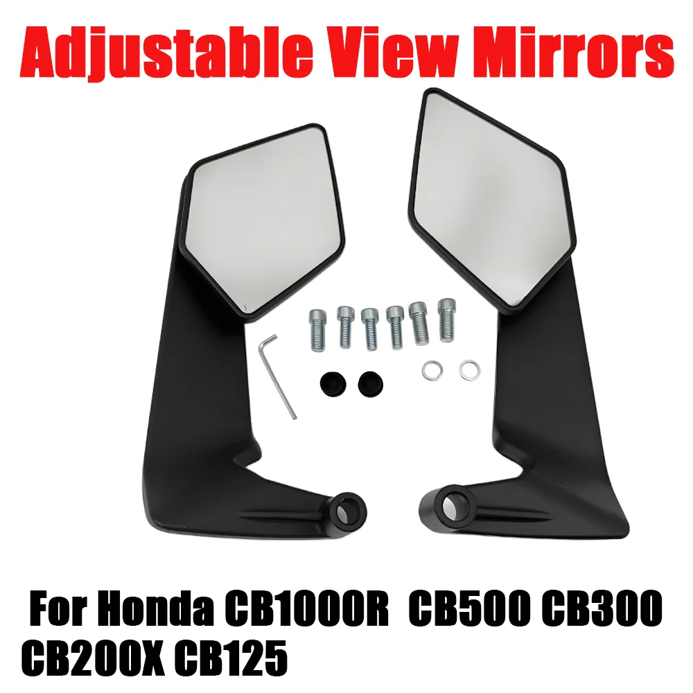 

For Honda CB1000R CB500 CB300 CB200X CB125 Motorcycle Wide Angle Rearview Mirror Folding Rear Side View Mirrors