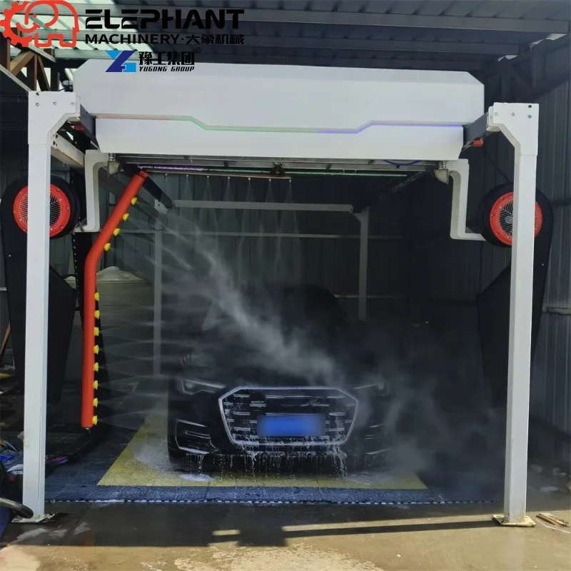 CE Approved Fully Automatic Double-Arm Touchless Car Wash Machine With 380V 50kW Power And Smart Cleaning System