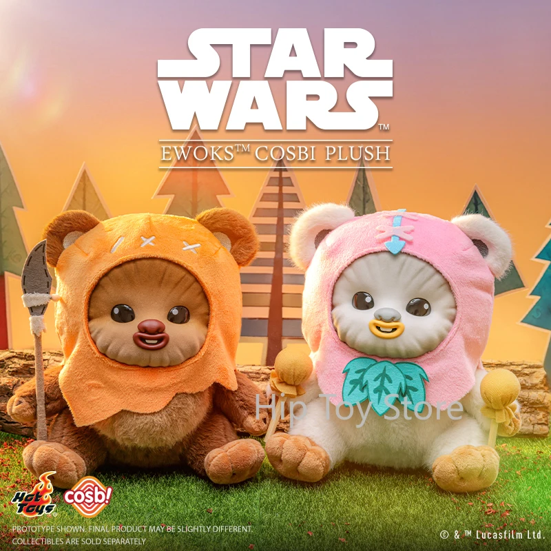

Original Hot Toys Ewoks Cosbi Plush Vinyl Doll 20cm Cosbi Collection Wicket Kneesaa Stuffed Toys Kids Birthday Christmas Gifts