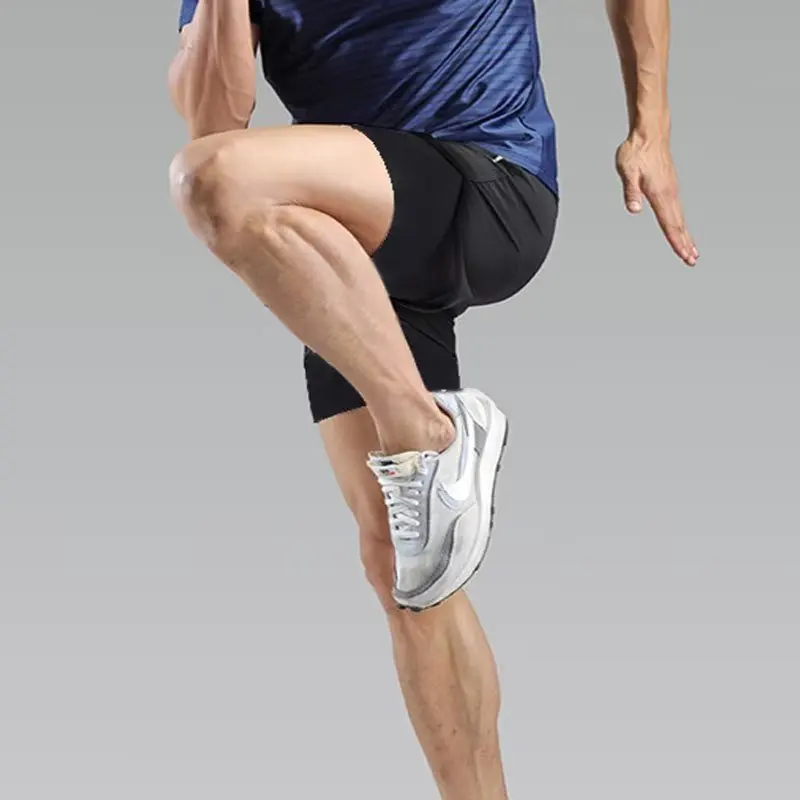 Men's Running Marathon Sports Shorts Quick Dry Inner  Fitness Training Three-quarter Length Casual Loose Fit Summer Shorts