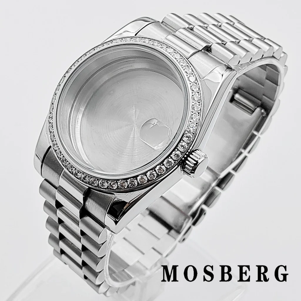 حافظة ساعة ياقوت زجاجية ، حركة أوتوماتيكية ، 36 ، 39 ، NH35 ، NH36 ، ETA من ، PT5000 ، ST2130 ، ETA2836 ، Miyota ، 8821a