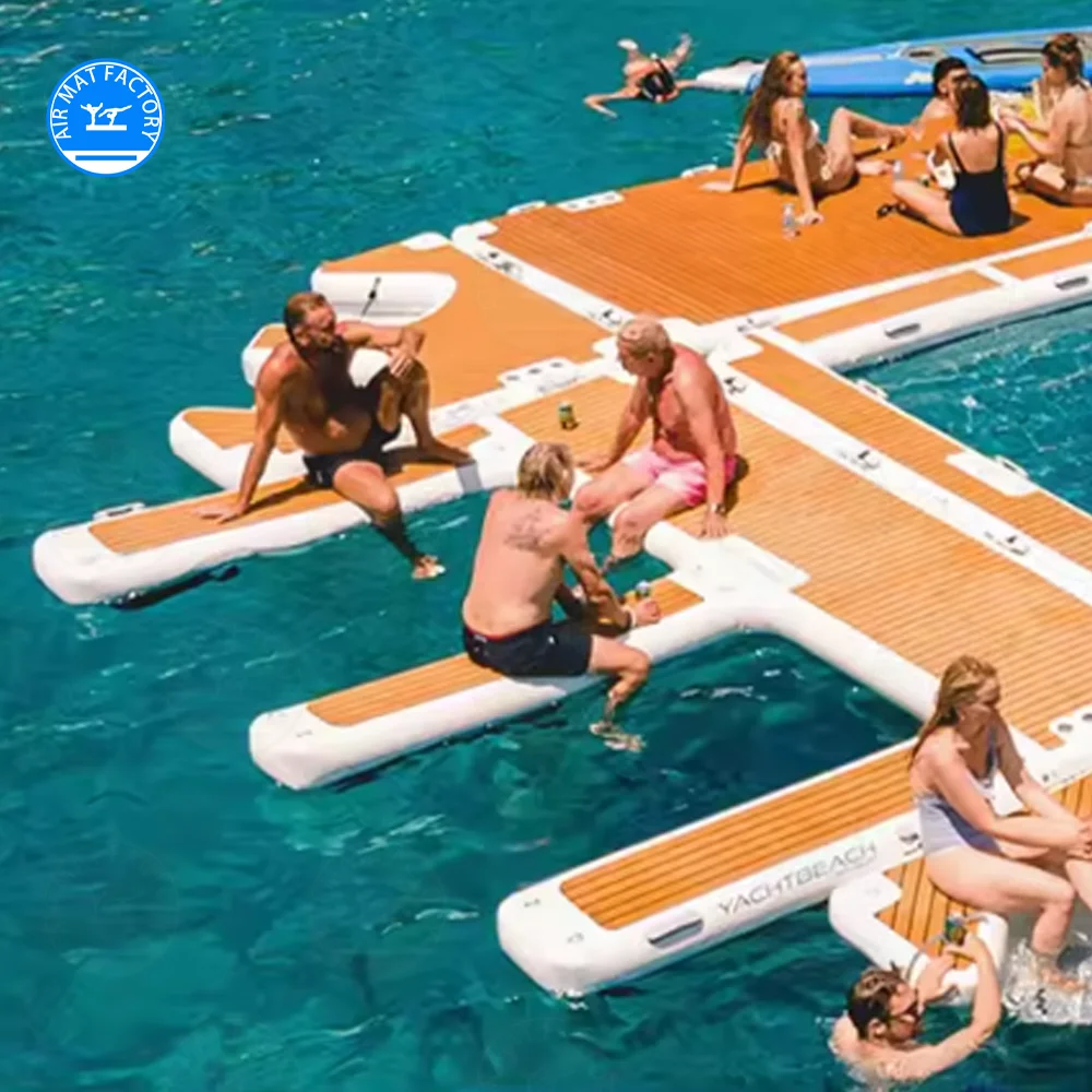 out of stock ! Three latest designs of portable inflatable floating ocean pools with nets, yacht slides and dock plat