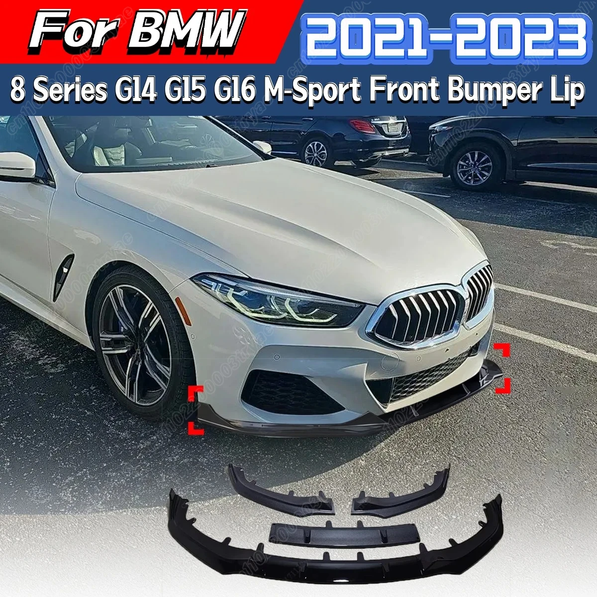 Dla BMW serii 8 G14 G15 G16 840i 840d M850i ​ ​ M-Sport 2018 2019 2020 2021 2022 2023 2024 Zestaw spoilerów przedniego zderzaka