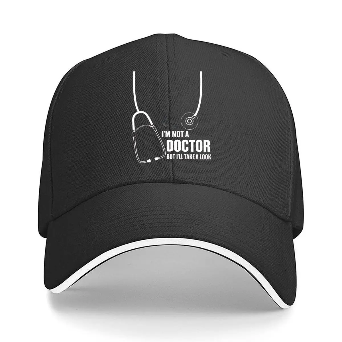Trust Me Im Not Doctor Nurse Stethoscope Quote Sandwich Baseball Cap Outdoor Workouts Sun Hat