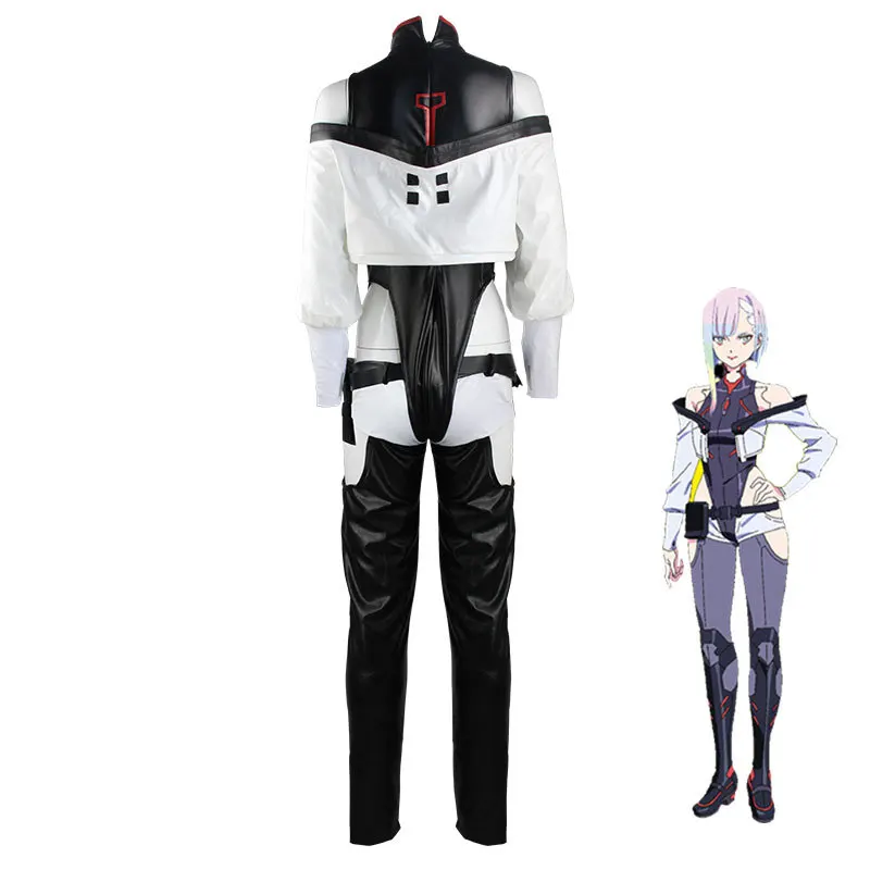 Anime Game Lucy Cosplay Fantasia Costume Runner Disguise Bodysuits Coat Wig For Adult Women Girls Halloween Party Roleplay Suits