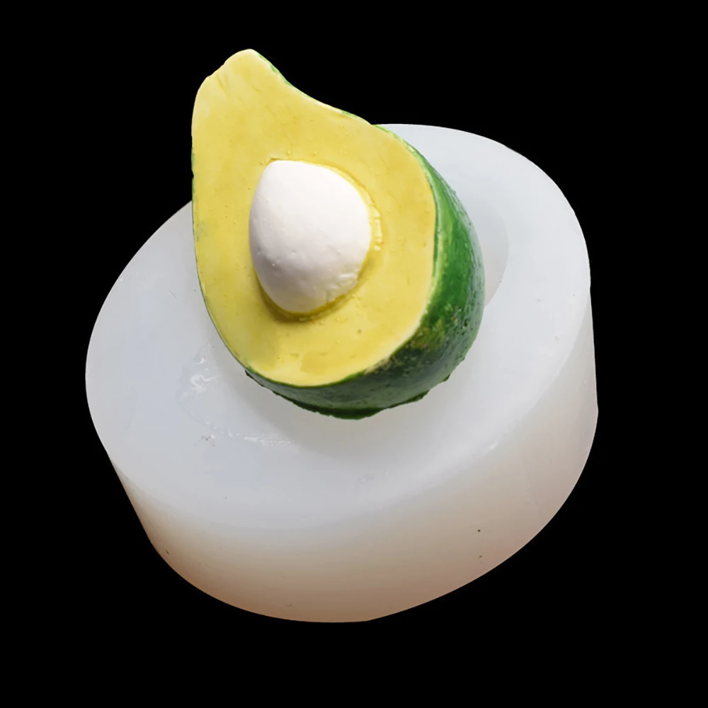 3D Simulation Avocado Silicone Mold Fruit Fondant Cake Decorating Tools DIY Handmade Aromatherapy Gypsum Soap Candle Mould