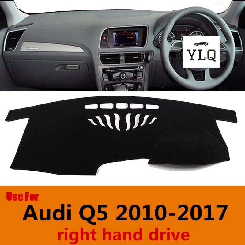 Для Audi Q5 2010-2017 RHD полиэстер автомобильный коврик для приборной панели, избегайте света, анти-УФ-чехол, ковер