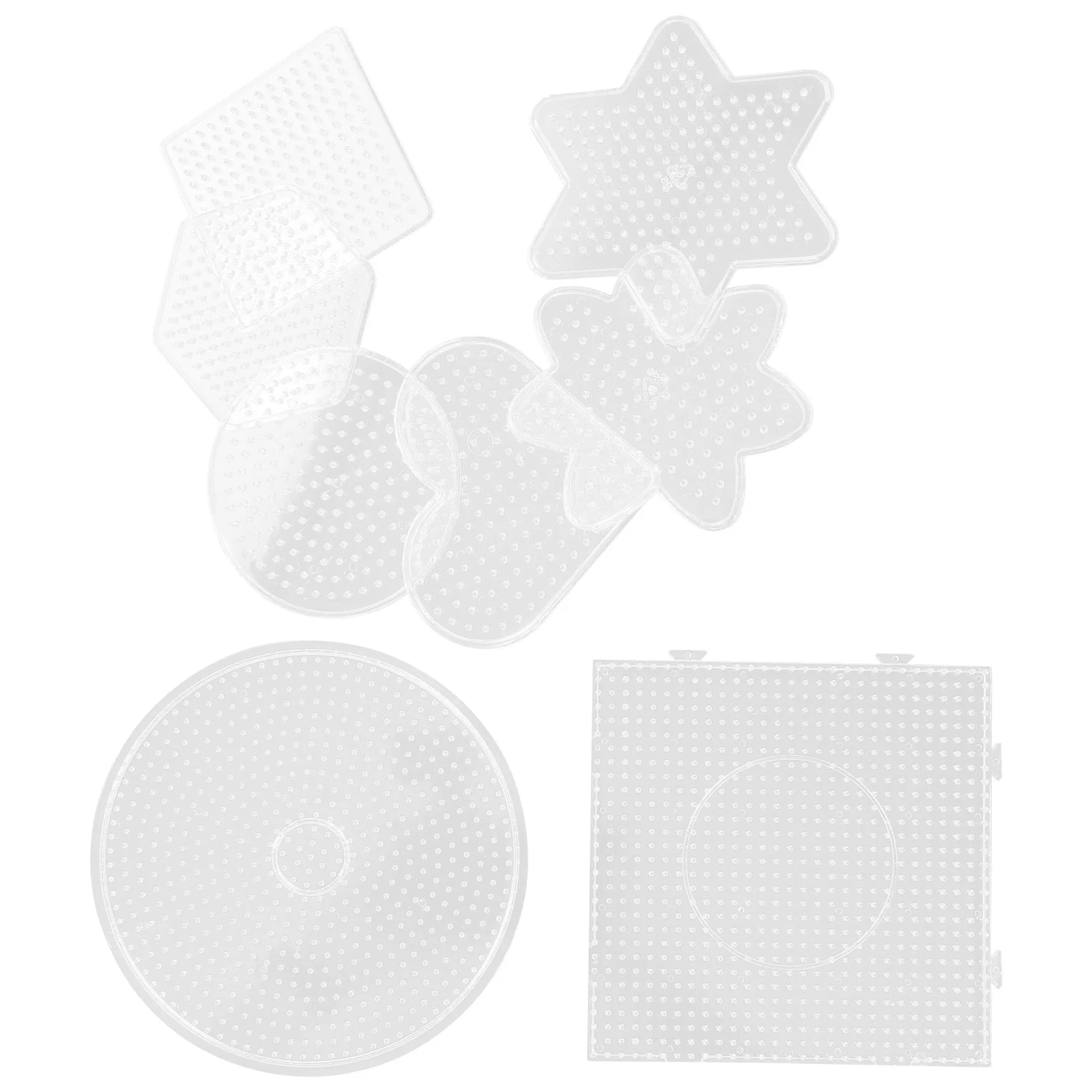 

8 Pcs Large Clear Pegboards Pindou Template Fuse Bead Assortment For Teens Melting Beads