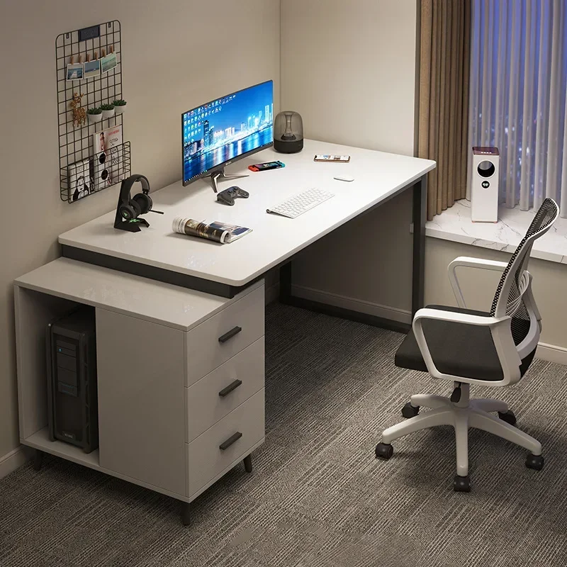 Luxury Wood Office Desks Staff Simplicity Storage Study Bedroom Home Office Desks Table Computer Bureaux Meuble Work Furniture